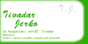 tivadar jerko business card